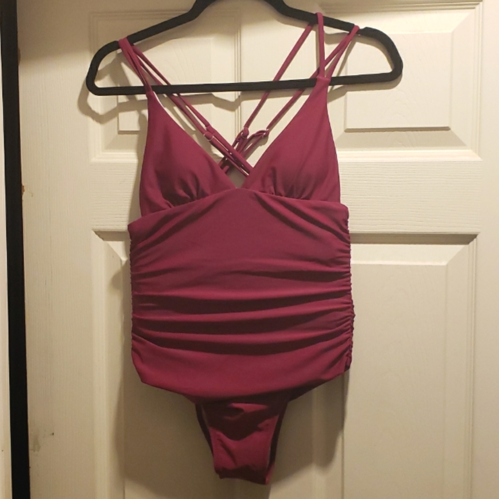 Crossback 1 piece swimsuit new with tags